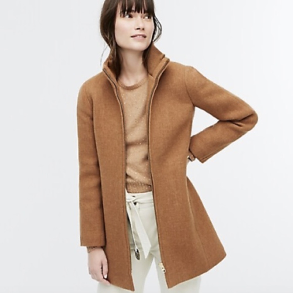 JCREW Lodge coat in Italian stadium-cloth wool - Acorn - Size 0